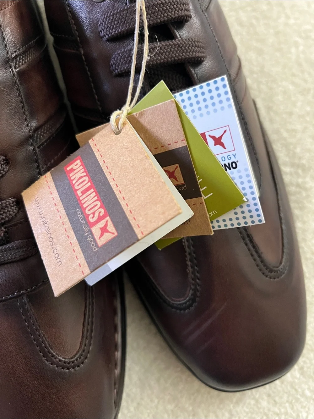 Pikolinos Men’s Leather Sneakers Brown EU 44 US 10-10.5 NWT